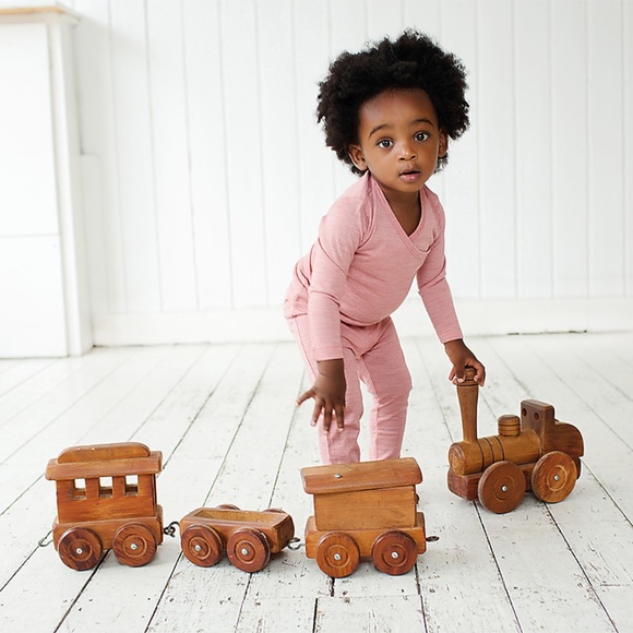 Merino Kids Pyjamas, 3-4 Years, Raspberry - Picture 1 of 8